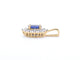 Pendentif Pendentif entourage en or jaune avec diamants et saphir 58 Facettes 2300
