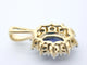Pendentif Pendentif entourage en or jaune 14 carats, saphir et diamants 58 Facettes 2300