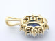Pendentif Pendentif entourage en or jaune 14 carats, saphir et diamants 58 Facettes 2300