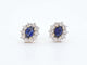 Boucles d'oreilles Boucles d’oreilles en or 14 carats avec diamants et saphirs 58 Facettes 2298
