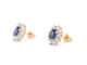 Boucles d'oreilles Boucles d’oreilles en or 14 carats avec diamants et saphirs 58 Facettes 2298