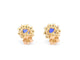 Boucles d'oreilles Boucles d’oreilles en or 14 carats avec diamants et saphirs 58 Facettes 2298