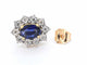 Boucles d'oreilles Boucles d’oreilles en or 14 carats avec diamants et saphirs 58 Facettes 2298