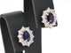 Boucles d'oreilles Boucles d’oreilles en or 14 carats avec diamants et saphirs 58 Facettes 2298