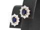 Boucles d'oreilles Boucles d’oreilles en or 14 carats avec diamants et saphirs 58 Facettes 2298