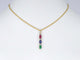 Pendentif Pendentif en or jaune 14 carats avec diamants et pierres multicolores 58 Facettes 2277