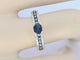 Bague 54 Bague en or blanc 14 carats avec diamants et saphirs 58 Facettes 2320