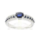 Bague 54 Bague en or blanc 14 carats avec diamants et saphirs 58 Facettes 2320