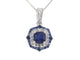 Pendentif Pendentif en or blanc 14 carats avec diamants et saphir 58 Facettes 2351