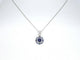 Pendentif Pendentif en or blanc avec diamants et saphir 58 Facettes 2351