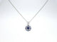 Pendentif Pendentif en or blanc 14 carats avec diamants et saphir 58 Facettes 2351