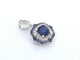 Pendentif Pendentif en or blanc 14 carats avec diamants et saphir 58 Facettes 2351