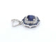 Pendentif Pendentif en or blanc 14 carats avec diamants et saphir 58 Facettes 2351
