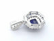 Pendentif Pendentif en or blanc 14 carats avec diamants et saphir 58 Facettes 2351