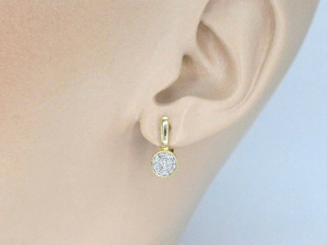 Boucles d'oreilles Boucles d'oreilles en or 14 carats avec diamants 58 Facettes 2281