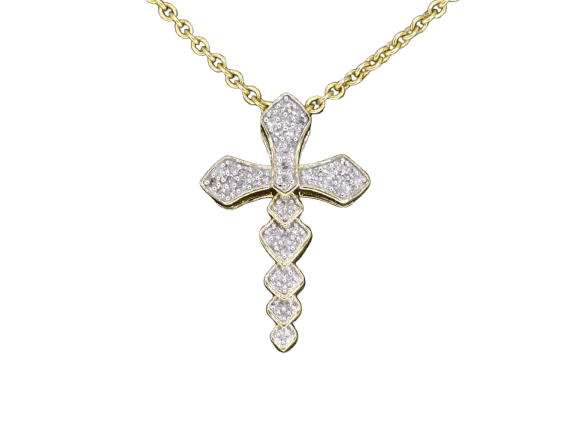 Pendentif Pendentif en or jaune 14 carats avec diamant 58 Facettes 2337