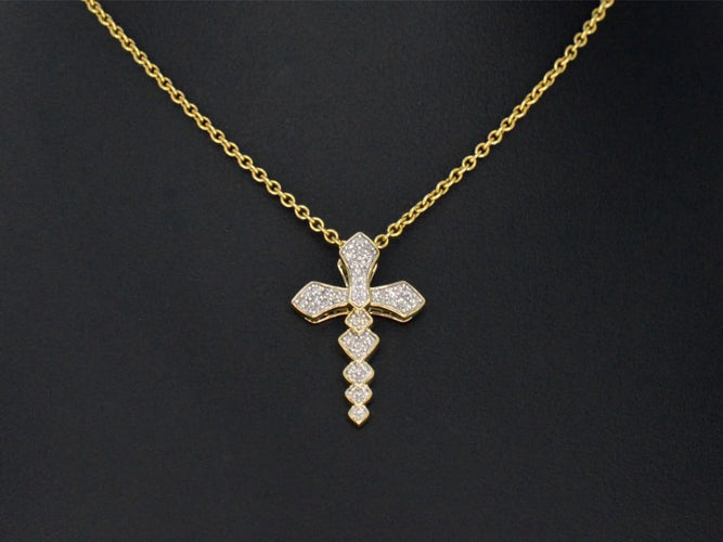 Pendentif Pendentif en or jaune 14 carats avec diamant 58 Facettes 2337