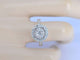 Bague 54 Bague d'entourage en or blanc 14 carats avec diamants 58 Facettes 2008