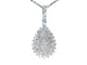 Pendentif Pendentif larme en or blanc 14 carats avec diamant 58 Facettes 2056