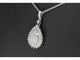 Pendentif Pendentif larme en or blanc 14 carats avec diamant 58 Facettes 2056