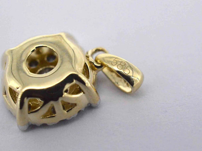 Pendentif Pendentif en or jaune et diamant taille brillant 58 Facettes 2081