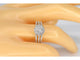 Bague 54 Bague entourage en or jaune 14 carats avec diamants 58 Facettes 2107