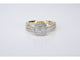 Bague 54 Bague entourage en or jaune 14 carats avec diamants 58 Facettes 2107