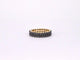 Bague 54 Bague d’éternité en or jaune 14 carats avec diamants noirs 58 Facettes 2211
