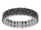 Bague 54 Bague d’éternité en or blanc 14 carats avec diamants noirs 58 Facettes 2210