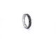 Bague 54 Bague d’éternité en or blanc 14 carats avec diamants noirs 58 Facettes 2210