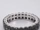 Bague 54 Bague d’éternité en or blanc 14 carats avec diamants noirs 58 Facettes 2210