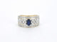 Bague 54 Bague en or 14 carats sertie de diamants et saphir 58 Facettes 2239