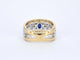 Bague 54 Bague en or 14 carats sertie de diamants et saphir 58 Facettes 2239