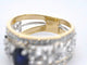 Bague 54 Bague en or 14 carats sertie de diamants et saphir 58 Facettes 2239