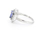 Bague 54 Bague en or blanc 14 carats avec diamants et tanzanite 58 Facettes 2326