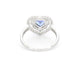 Bague 54 Bague en or blanc 14 carats avec diamants et tanzanite 58 Facettes 2326