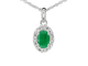 Pendentif Pendentif en or blanc 14 carats avec diamants et émeraude 58 Facettes 2018