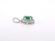 Pendentif Pendentif en or blanc 14 carats avec diamants et émeraude 58 Facettes 2018