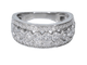 Bague 54 Bague pavée en or blanc 14 carats avec diamants 58 Facettes 2045