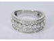 Bague 54 Bague pavée en or blanc 14 carats avec diamants 58 Facettes 2045