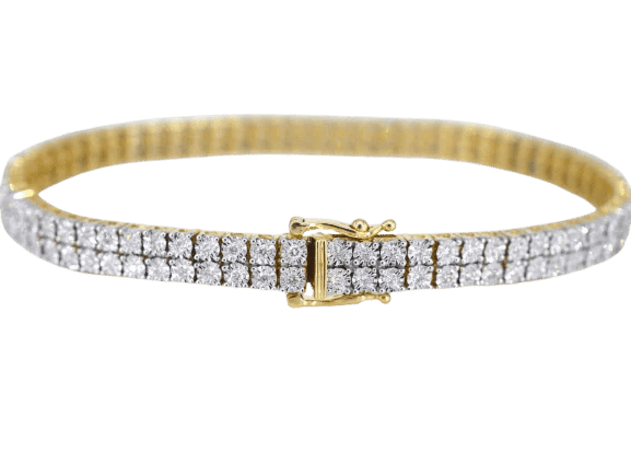 Bracelet Bracelet tennis en or 14 carats à diamants 1,50 ct 58 Facettes 2148