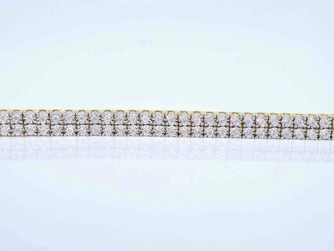 Bracelet Bracelet tennis en or 14 carats à diamants 1,50 ct 58 Facettes 2148