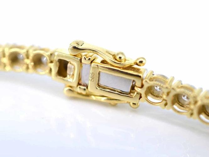 Bracelet Bracelet tennis en or 14 carats serti de diamants 1,20 ct 58 Facettes 2149