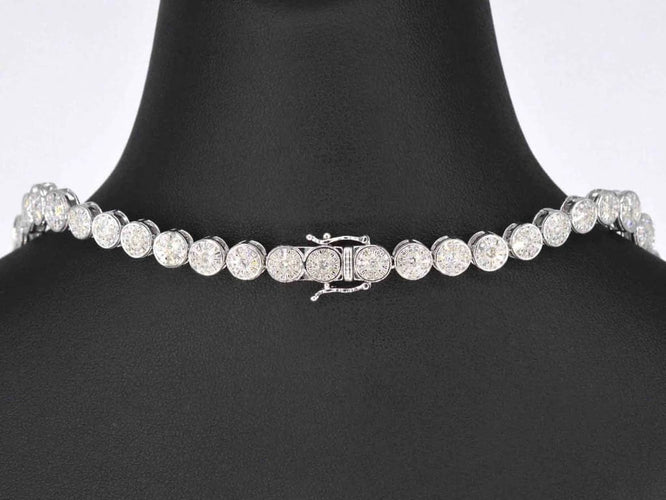 Collier Collier en or blanc 18 carats serti de diamants 15 ct 58 Facettes 2187