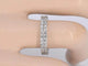 Bague 54 Bague d’éternité en or blanc 14 carats sertie de diamants 58 Facettes 2208