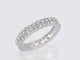 Bague 54 Bague d’éternité en or blanc 14 carats sertie de diamants 58 Facettes 2208