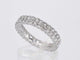 Bague 54 Bague d’éternité en or blanc 14 carats sertie de diamants 58 Facettes 2208