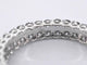Bague 54 Bague d’éternité en or blanc 14 carats sertie de diamants 58 Facettes 2208