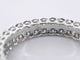 Bague 54 Bague d’éternité en or blanc 14 carats sertie de diamants 58 Facettes 2208