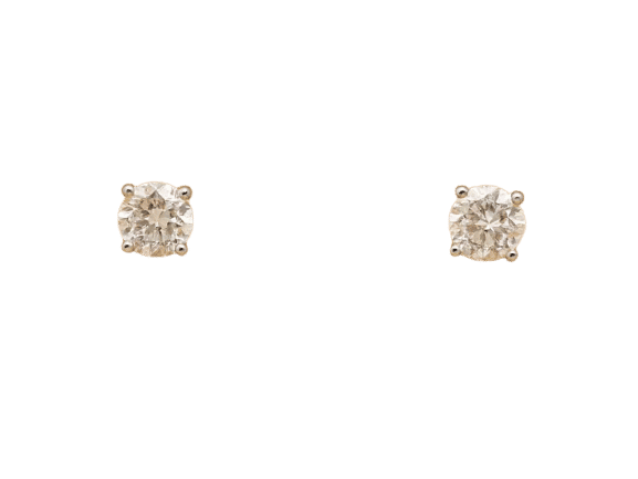 Boucles d'oreilles Boucles d'oreilles en or jaune 14 carats serties de diamants 58 Facettes 2271